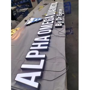 Shop logo name custom frontlit channel letter Stainless steel Acrylic LED letter