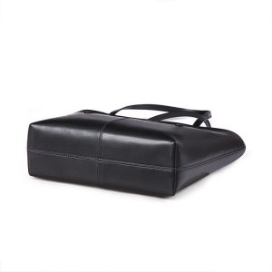 BSCI Ladies Tote Handbag Niche Black Leather Tote Bag