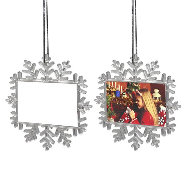 Sublimation Christmas Ornaments Blank High Transparent Plastic Snowflake