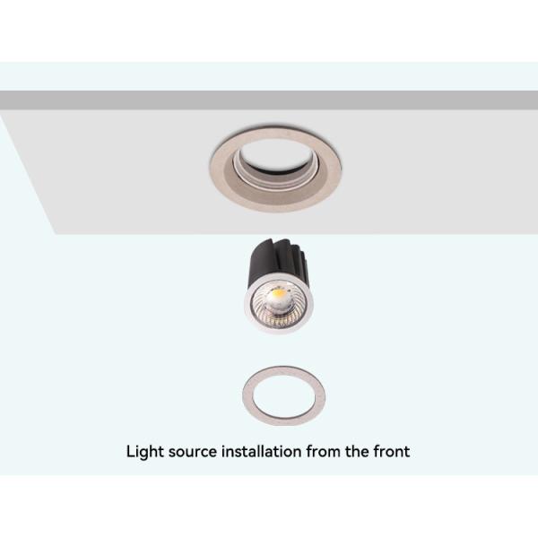 Adjustable Tilt Mr16 Recessed Lighting Housing Round 68mm Cutout Downlight Enclosure