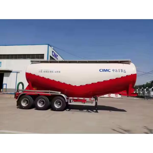 Carbon Steel 3 Axles 10800*2500*3700mm 40cbm Capacity 40cbm Carry Bulk Cement Ash Powder Tank