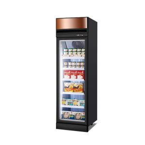 China Supermarket Upright Freezing Showcase 400L Meat Beef Seafood Freezer on sale