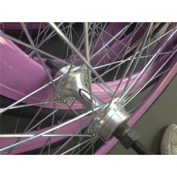 43mm Anodized Blue Flip Flop Fixed Gear Road Bike Wheel Set with Colorful Spokes