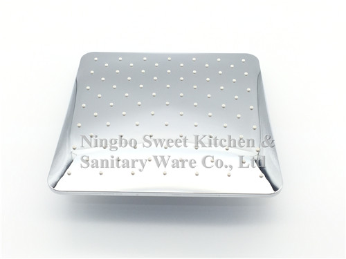 Hot sell Double face Chrome plating single function shower head hand shower set square overhead shower rain shower kit