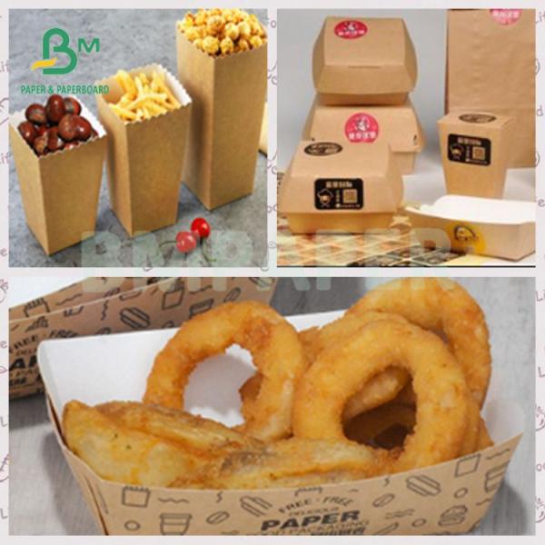 300gsm Good Printing Stability One Side Coated Kraft Board For Food Packing