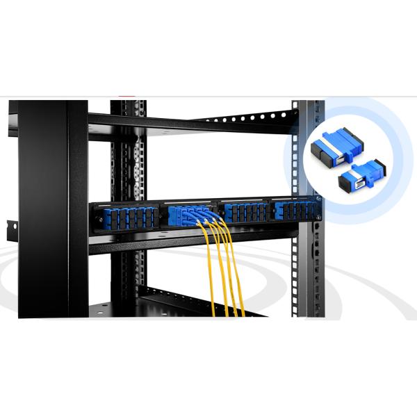 0.2dB SC UPC To SC UPC Fiber Optic Adapter XDK With Flange