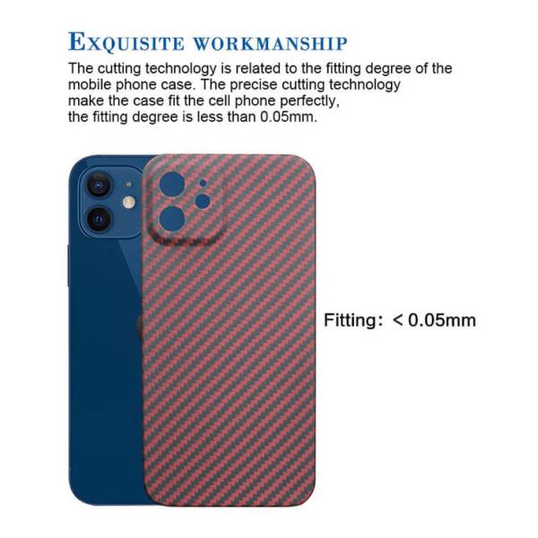 Matte Surface 0.65mm Aramid Fibre Phone Case For iPhone 12