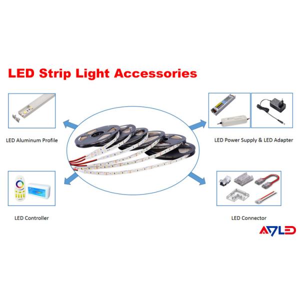 SMD 2835 Lumileds LED Strip Lights Dimmable 12V 24V Trimmable Outdoor Waterproof