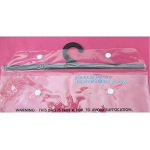 custom printed aluminum foil lined hook hanger zip lock sock packaging bag,PVC