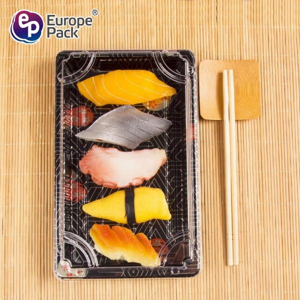Buy Best selling one time ps plastic square plate sushi tray with lid at wholesale prices