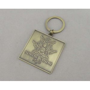 Nordic Kandie Promotional Keychain By Zinc Alloy With Antique Gold Plating