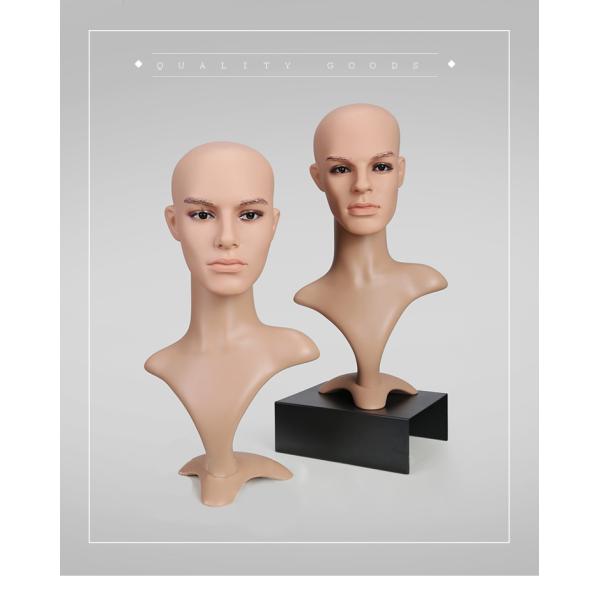 Support Sample Service Male Head Mannequin For Wig Display