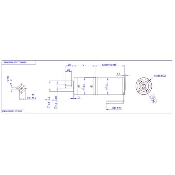OD52mm 52JXE300K.52ZYT PM DC Planetary Gear Motors 12 volt 24 volt 36 volt 48 volt 3Nm 5Nm 8Nm 10Nm upto 20Nm