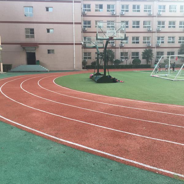 Buy Semicircle Area Prefabricated Synthetic Sports Surfaces Track Red at wholesale prices