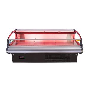 Stainless Steel Fan Cooling Meat Display Freezer -2 to 8.C with LED Light