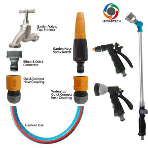 Plastic Garden Hose Spray Nozzle W/ Easy Quick Click Connection