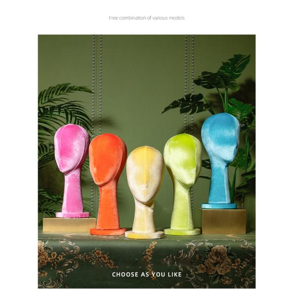 Multi Color Adjustable Hight Styrofoam Mannequin Head Foam Hat Head Pieces Scarf Display Racks for Retail Shops