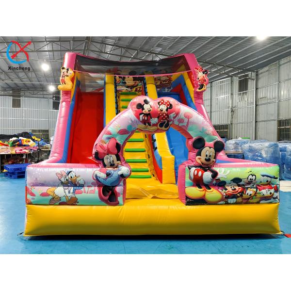 Customized Inflatable Slide Mickey And Minnie Inflatable Double Dry Slides