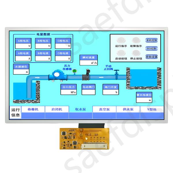 7 Inch Industrial Grade TFT Display LVDS Interface 1000nits Ultra Wide Operating Temperature Range