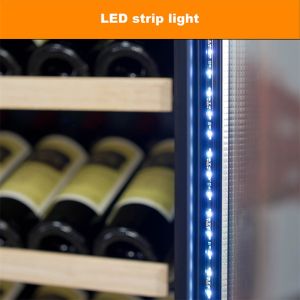 Wood Frame Drinks Refrigerator Freestanding Kitchen Wine Cooler Cabinet