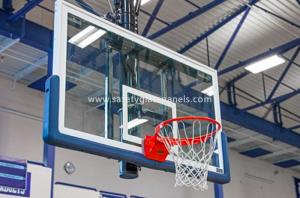 China Safety Fully Temepered Glass Basketball Backboard Outdoor Basketball Hoops on sale