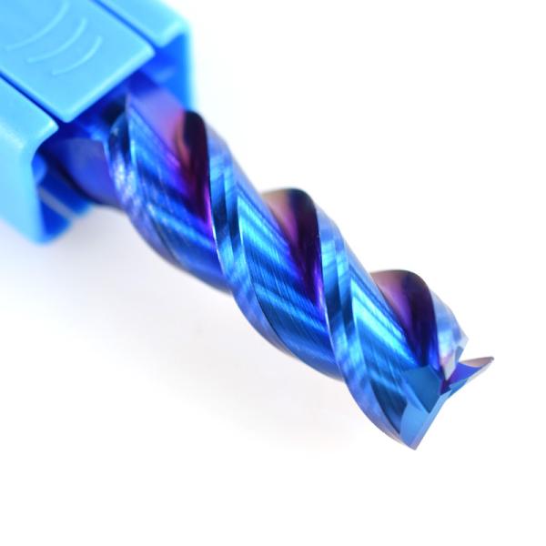 1 - 12mm Blue Coated Carbide End Mill 3 Flute Aluminum Cutting Milling Cutter