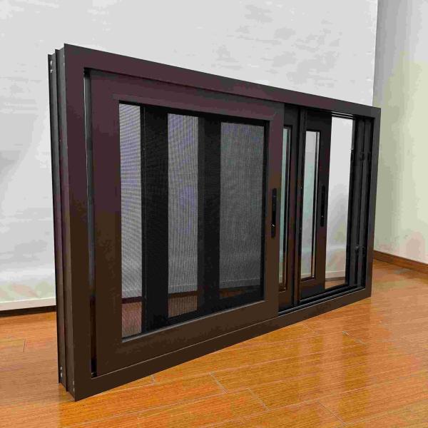 Customized Double Glazed Heat Insulation Aluminum Sliding Windows With Lockable