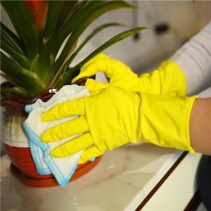 Anti Oil Waterproof Reusable 300mm Household Latex Gloves