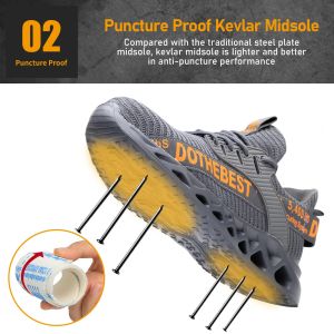 Fabric Uppe Comfortable Safety Shoes Anti Slip Rubber Shoes Lightweight