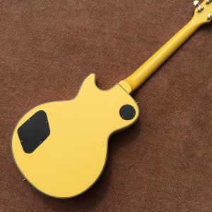 Custom LP electric guitar, Ebony fingerboard egg yellow gold hardware electric