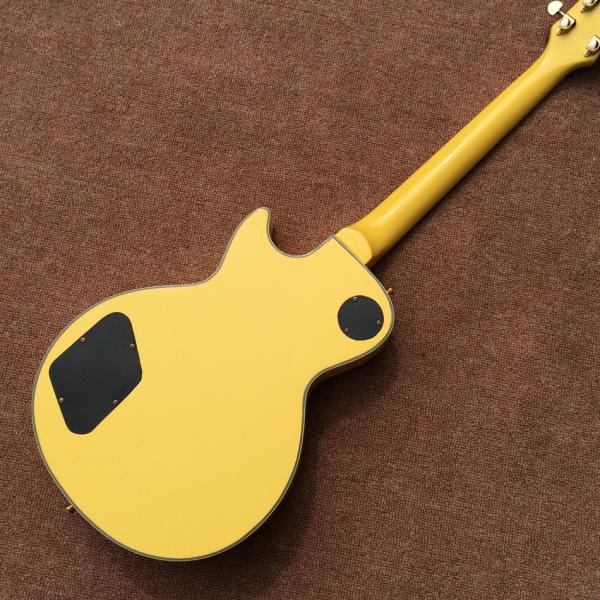 Custom LP electric guitar, Ebony fingerboard egg yellow gold hardware electric guitar, Free shipping
