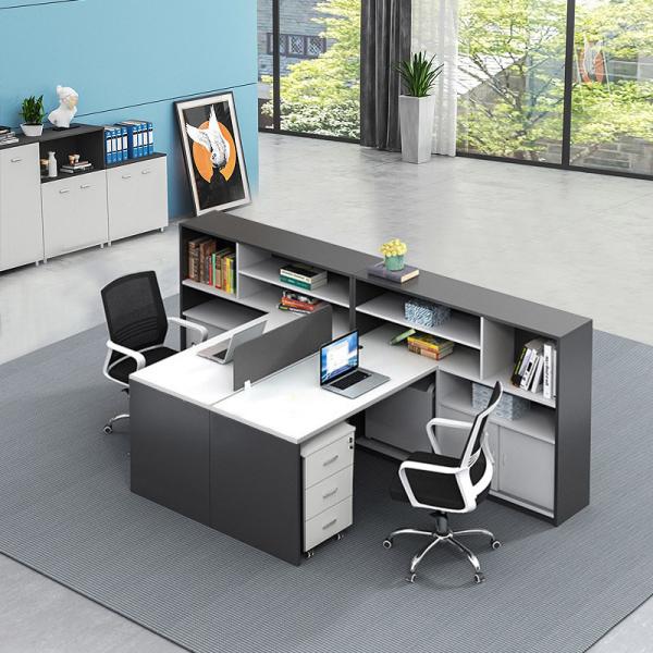 Black And White Office Furniture Staff Table Office Desks Work Station With Drawer