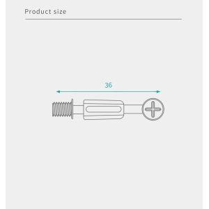 Customized Logo 36mm Length Cam Lock Bolt Screw Cam Post Screw