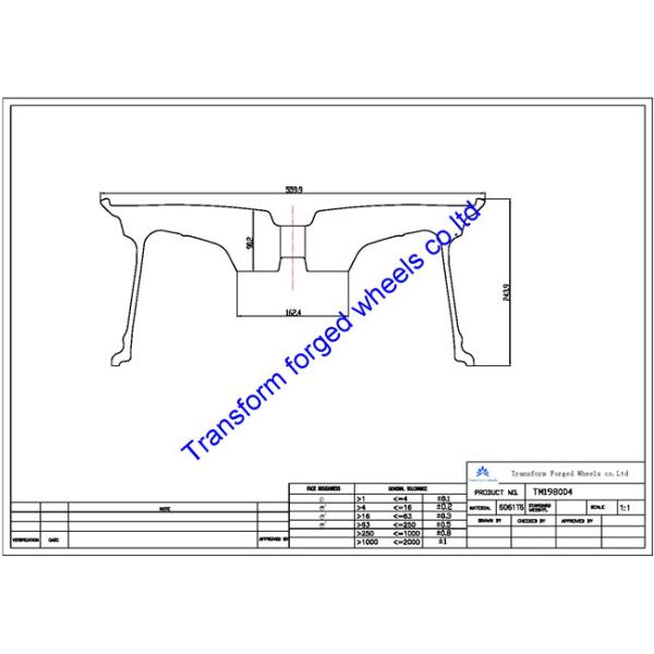 TM198004 19X8 inches forged wheels monoblock wheels blanks Dimple style barrel