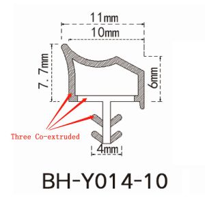 TPE Co Extruded Wooden Door Seal Strip