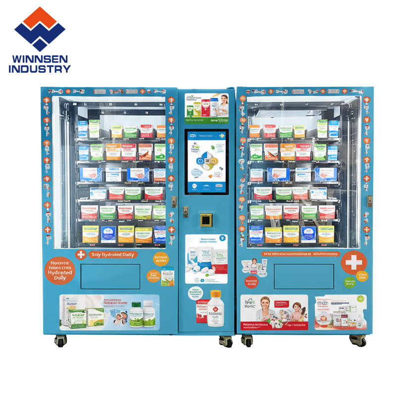 Smart Refrigerated Medicine Vending Machine With Touch Screen And Smart Advertising System