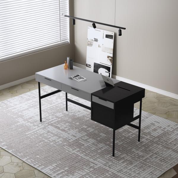 Walnut Study Computer Desk With Chair Set For Hotel Study Home Office