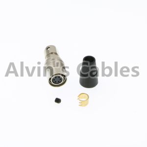 CCD Grey Basler Camera Audio Cable Connectors Female Connector 6 Pin Hirose