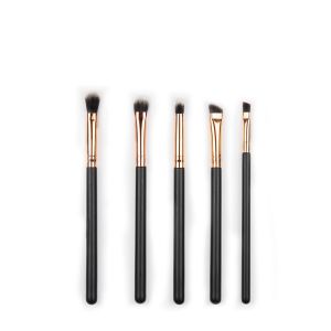 Wooden Handle 5pcs Smudge Eyeshadow Blending Brush Set