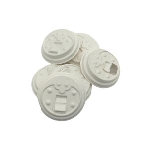 Biodegradable Disposable 80mm Sugarcane Bagasse Cup Lid