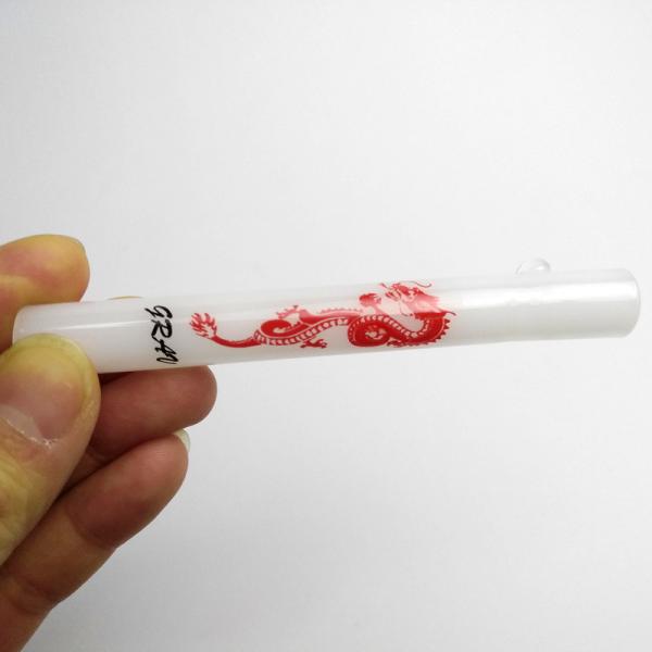 Professional Pyrex Glass Oil Burner Chillum One Hitter Piece With Label