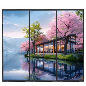 70 Inch Splice Floor Standing Digital Interactive Kiosk Full Screen 4k with 178°