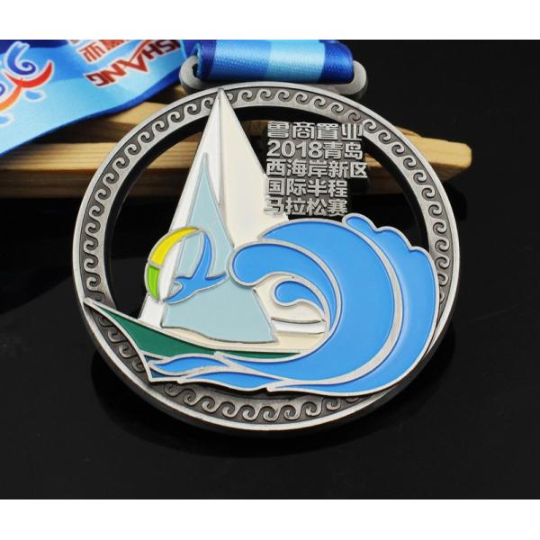 Yiwu Wholesale customized metal Hollow out MEDALS zinc alloy school sports meeting marathon logo customized