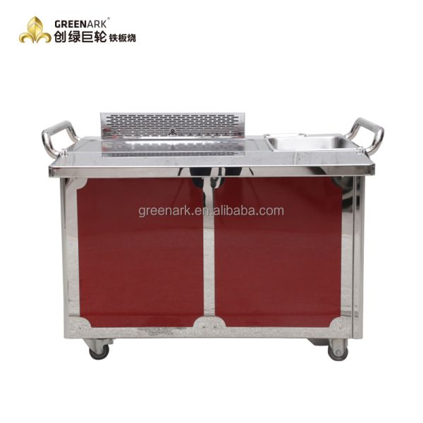 Commercial Teppanyaki Grill Table with Beef Mutton Chicken Cooking Capabilities