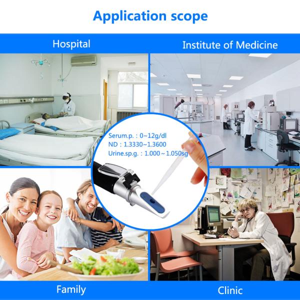 Medical ATC Portable Refractometer With Soft Silicone Handle , 170*15*12mm