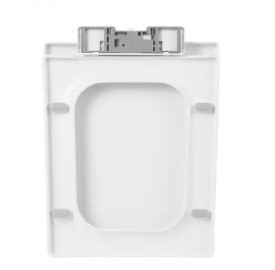 Rectangular Slow-Close Plastic Toilet Seat Cover With Strength Fixing And Soft