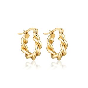 China 15mm Twisted Chunky Hoop Hollow Women's Fashion Earrings Jewelry on sale