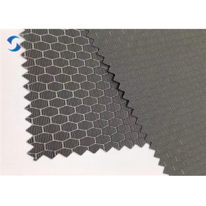Luggage Polyester Honey Comb Jacquard Fabric 250D PU Coated Waterproof