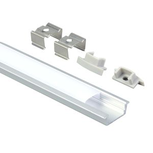 Milky Anodized U Shape Aluminium Profile For Kitchen Light Recessed