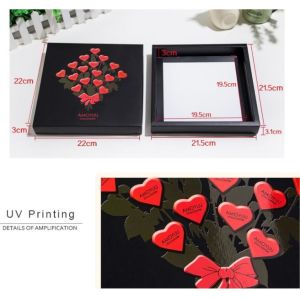 Custom Wholesale Luxury Foldable Paper Gift Flower Packaging Box with PVC window